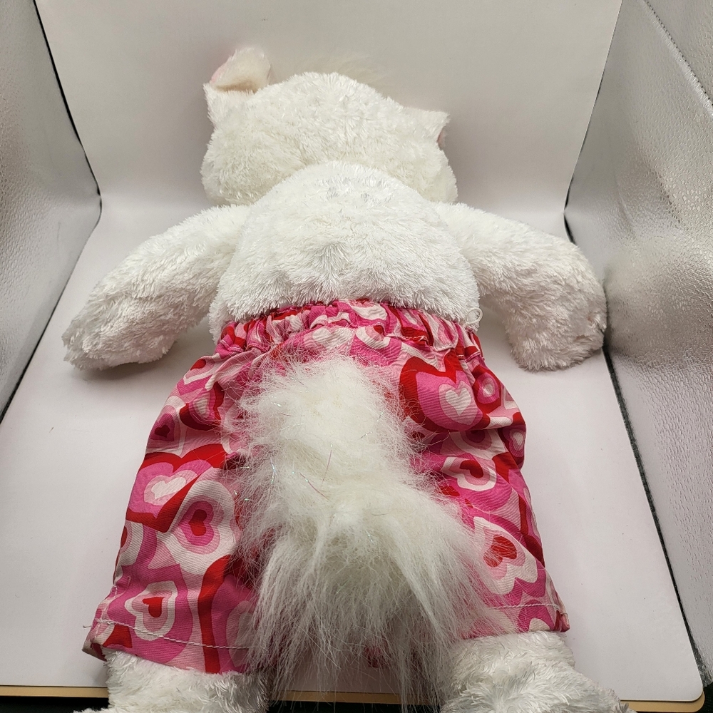 Build A Bear Marie Aristocats White Cat 19" Sassy Kitty Pink Heart Plush - Picture 2 of 3